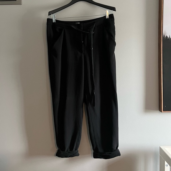 Aritzia Babaton Tie Front Black Pants - Picture 1 of 1
